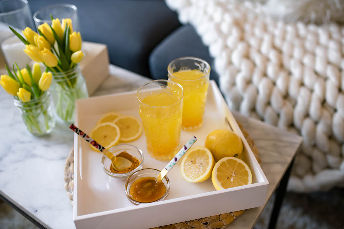 Lemon Turmeric Morning Detox Water Recipe | Katie's Bliss